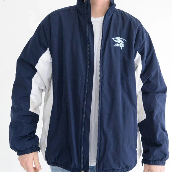 Majestic Minnesota Vikings Navy  & White Fleece Liner Zip-Up Jacket - Picture 2 of 12